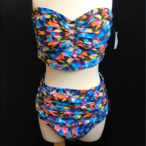 Torrid Geo Print Two Piece Bikini Swim NWT